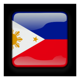 Flagge der Philippinen Poster