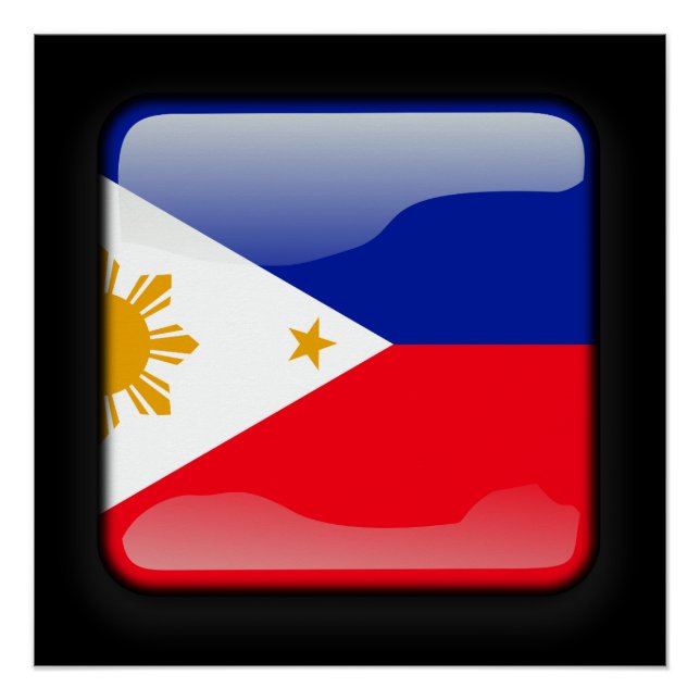 Flagge der Philippinen Poster (Vorderseite)