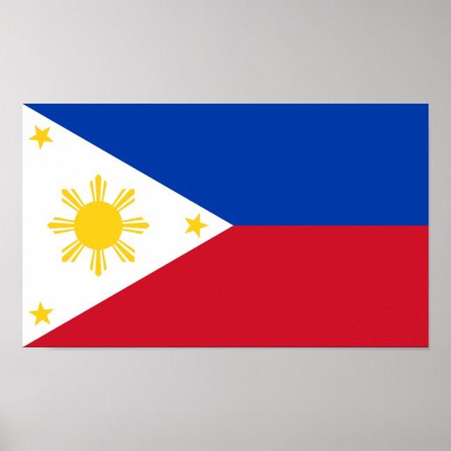 Flagge der Philippinen Poster (Vorne)