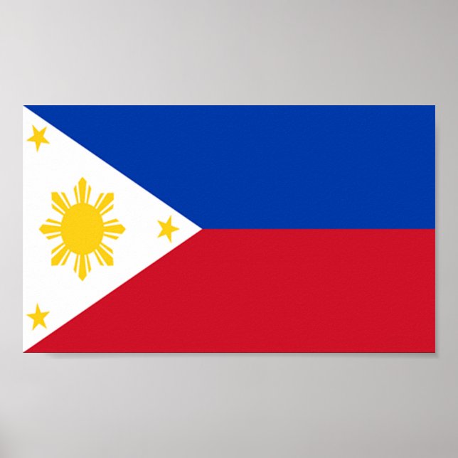 Flagge der Philippinen Poster (Vorne)