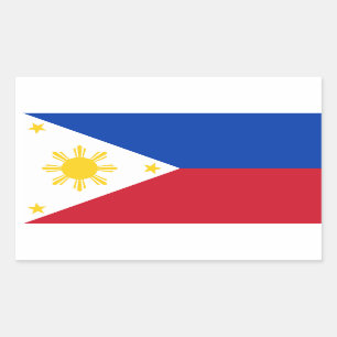Flagge der Philippinen Rechteckiger Aufkleber