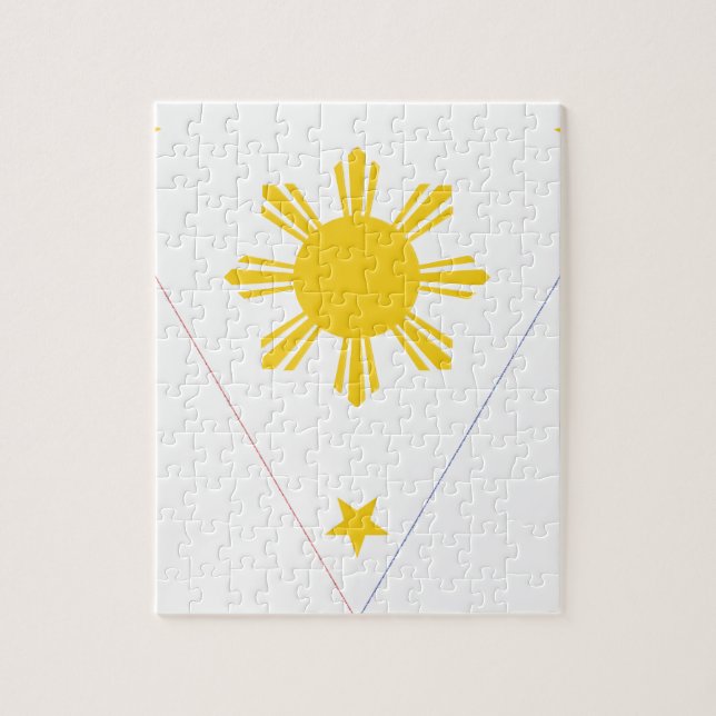 Flagge der Philippinen - Tatlong Bituin in Isang (Vertikal)