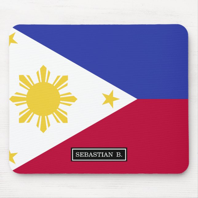 Flagge der Phillipinen Mousepad (Vorne)