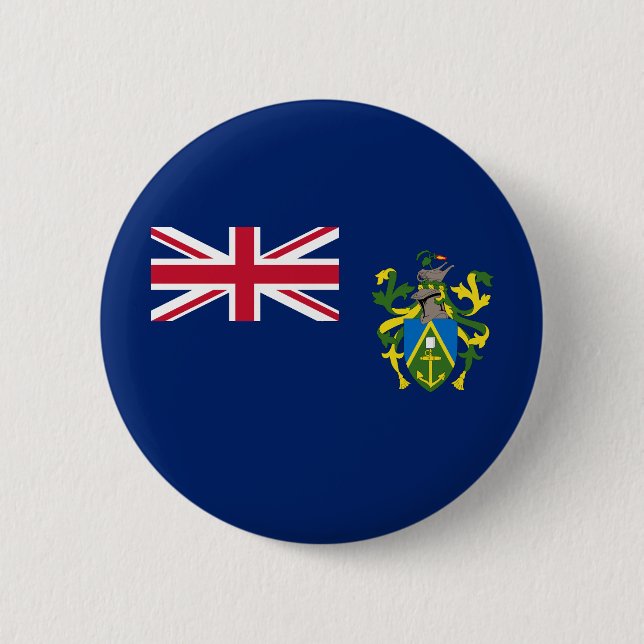Flagge der Pitcairn-Inseln Button (Vorderseite)