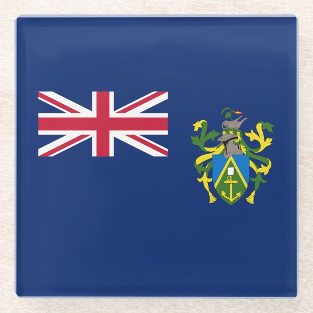 Flagge der Pitcairn-Inseln Glasuntersetzer (Vorderseite)