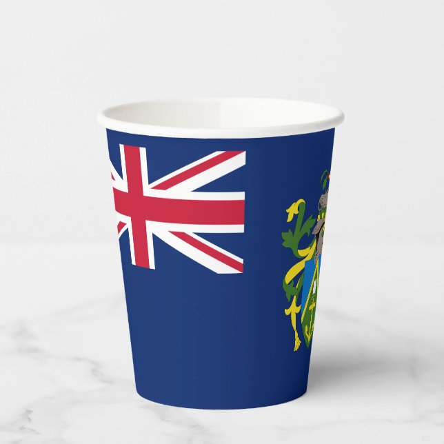 Flagge der Pitcairn-Inseln Pappbecher (Links)