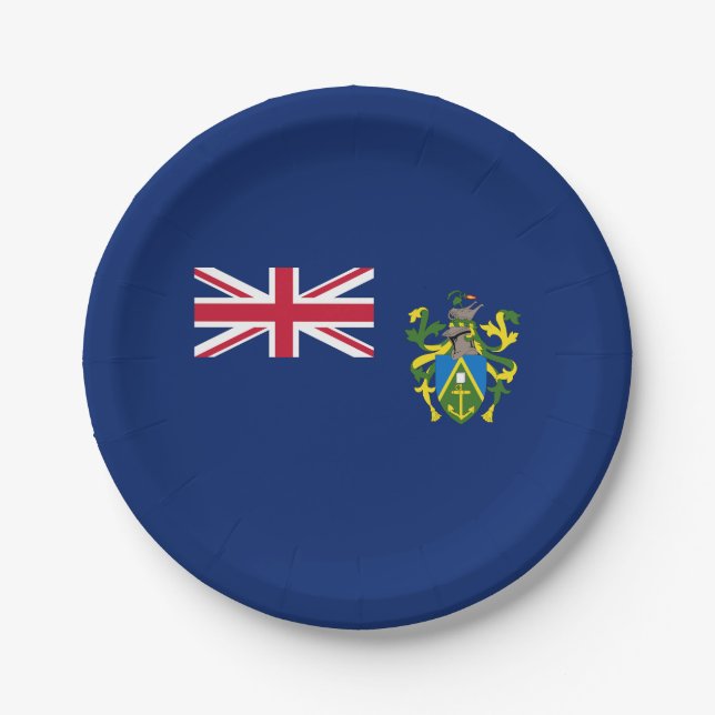 Flagge der Pitcairn-Inseln Pappteller (Vorderseite)