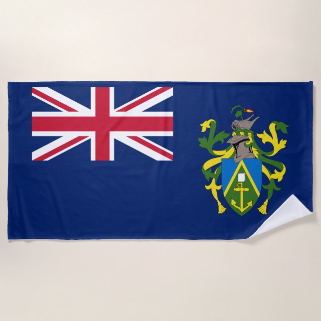 Flagge der Pitcairn-Inseln Strandtuch (Vorderseite)