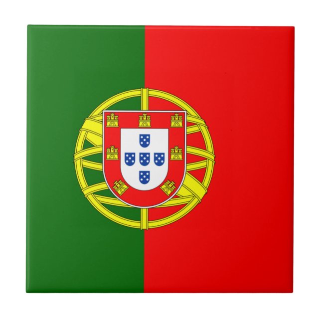 Flagge der portugiesischen Keramik Tile Fliese (Vorderseite)