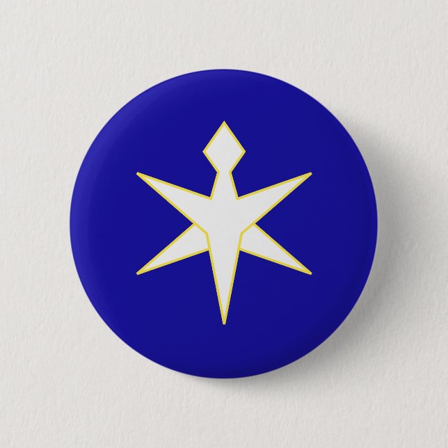 Flagge der Präfektur Chiba, Japan Button (Vorderseite)