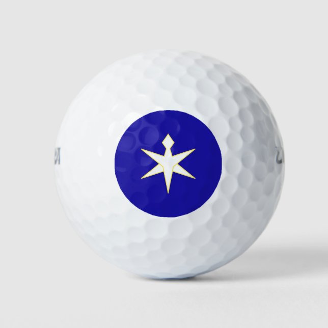 Flagge der Präfektur Chiba, Japan Golfball (Vorderseite)