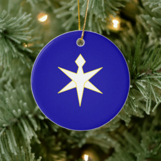 Flagge der Präfektur Chiba, Japan Keramik Ornament