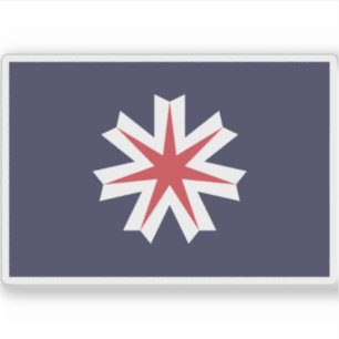 Flagge der Präfektur Hokkaido, Japan Aufkleber