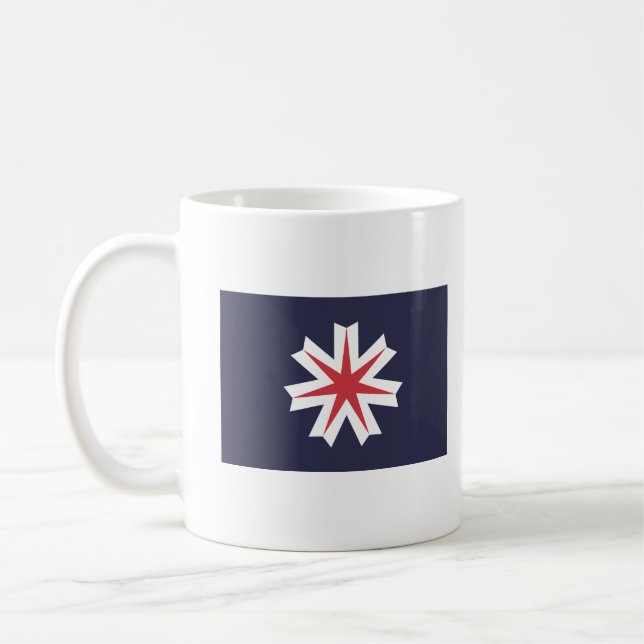 Flagge der Präfektur Hokkaido, Japan Kaffeetasse (Links)