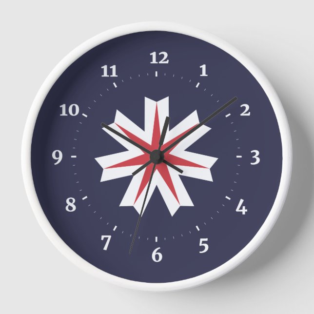 Flagge der Präfektur Hokkaido, Japan Uhr (Vorderseite)