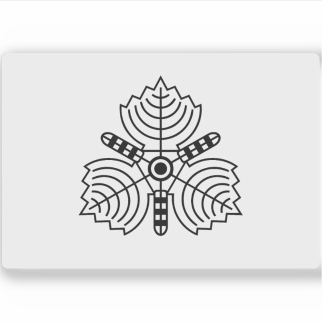Flagge der Präfektur Karafuto Aufkleber (Vorderseite)