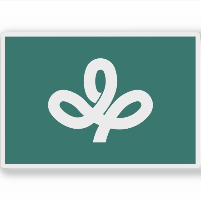 Flagge der Präfektur Miyagi, Japan Aufkleber (Vorderseite)