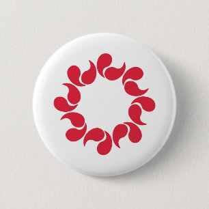 Flagge der Präfektur Saitama, Japan Button