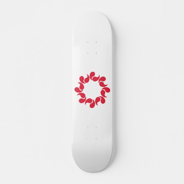 Flagge der Präfektur Saitama, Japan Skateboard (Vorne)