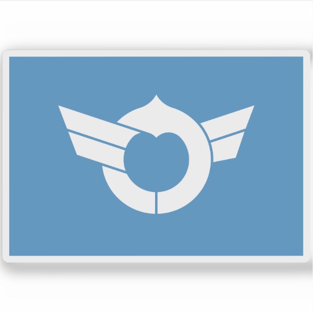 Flagge der Präfektur Shiga, Japan Aufkleber (Vorderseite)
