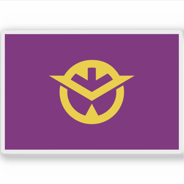 Flagge der Präfektur Tokama, Japan Aufkleber (Vorderseite)