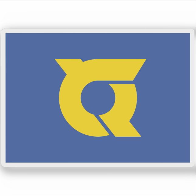 Flagge der Präfektur Tokushima, Japan Aufkleber (Vorderseite)