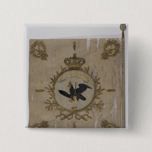 Flagge der preussischen Infanterie Button (Vorderseite)