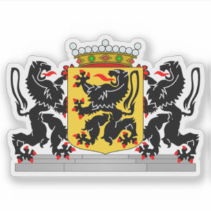 Flagge der Provinz Ostflandern, Belgien Aufkleber