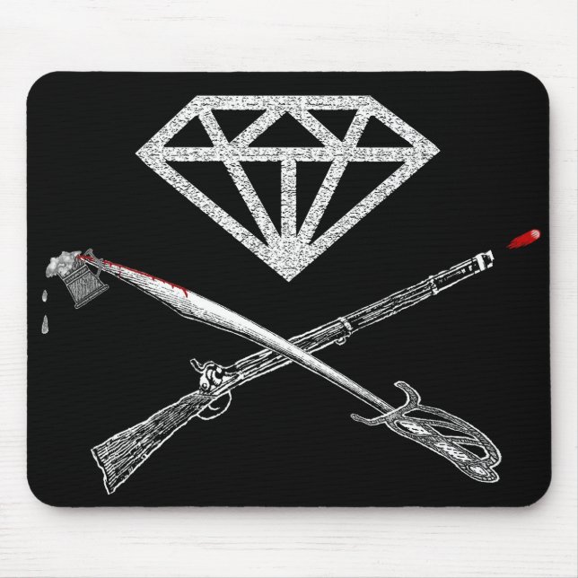 Flagge der "Regel des Diamanten " Mousepad (Vorne)