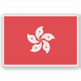 Flagge der Region Hongkong, China Aufkleber