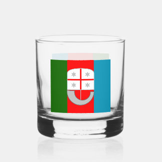 Flagge der Region Ligurien Whiskyglas