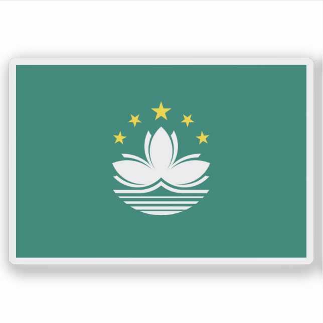 Flagge der Region Macau (Macau), China Aufkleber (Vorderseite)