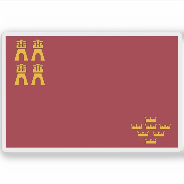 Flagge der Region Murcia Aufkleber (Vorderseite)