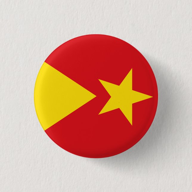Flagge der Region Tigray Button (Vorderseite)