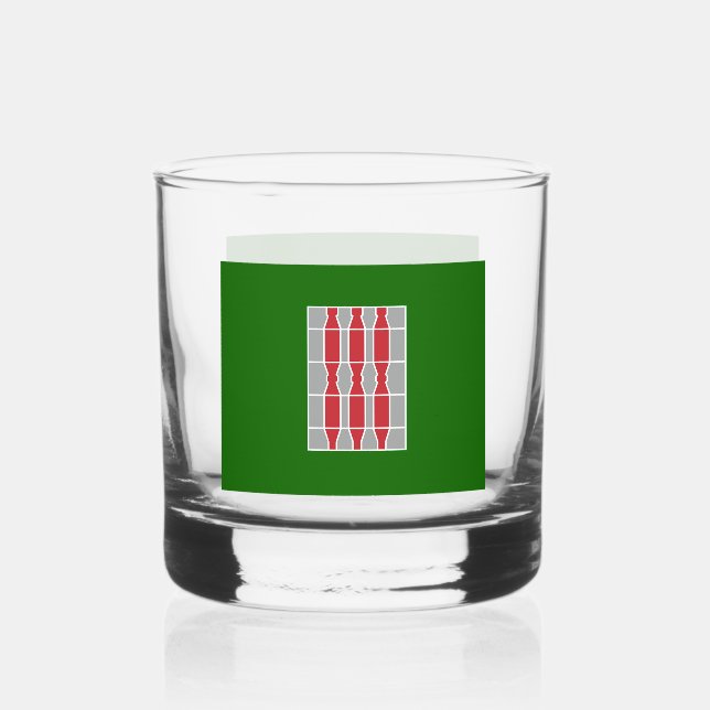 Flagge der Region Umbrien Whiskyglas (Vorderseite)
