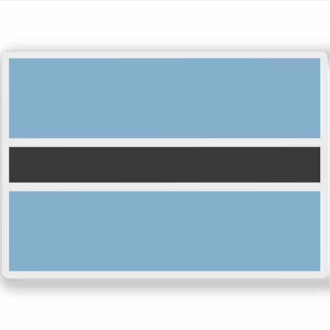 Flagge der Republik Botswana Aufkleber (Vorderseite)