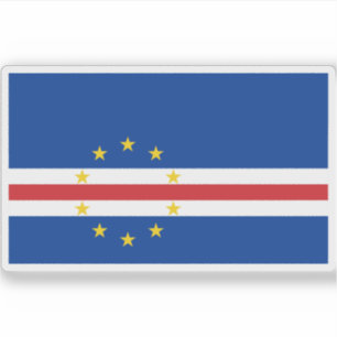 Flagge der Republik Cabo Verde (Kap Verde) Aufkleber