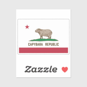 Flagge der Republik Capybara Aufkleber