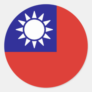 Flagge der Republik China Runder Aufkleber