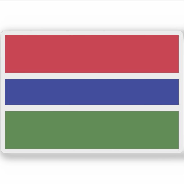 Flagge der Republik Gambia Aufkleber (Vorderseite)