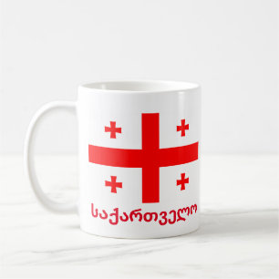 Flagge der Republik Georgien Kaffeetasse