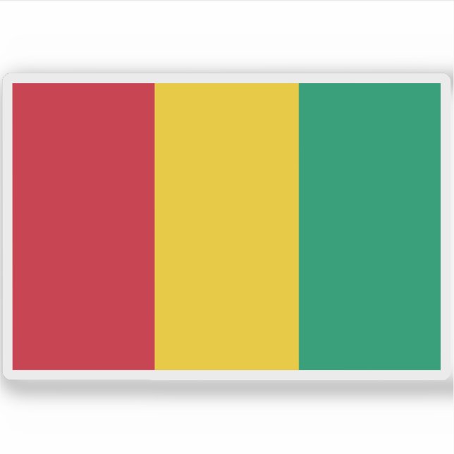 Flagge der Republik Guinea Aufkleber (Vorderseite)