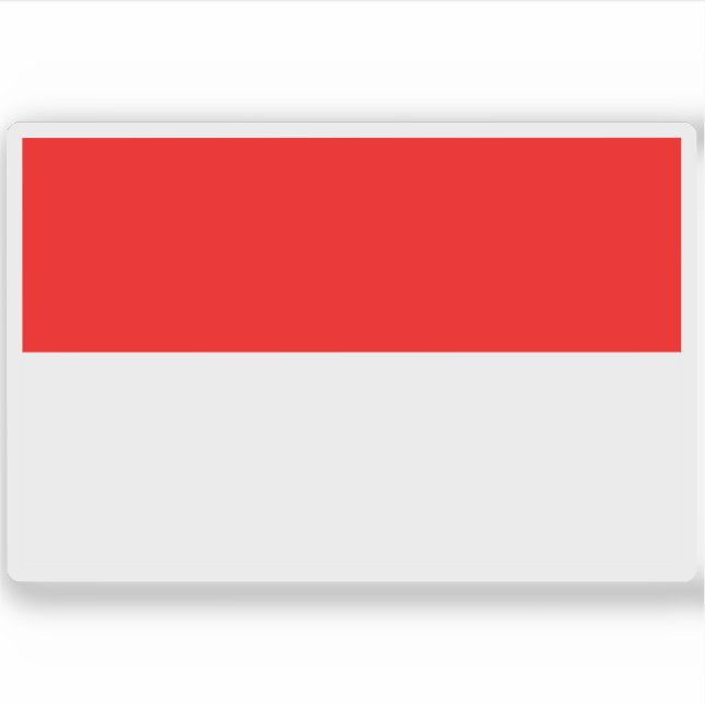 Flagge der Republik Indonesien Aufkleber (Vorderseite)
