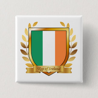 Flagge der Republik Irland Schild Button