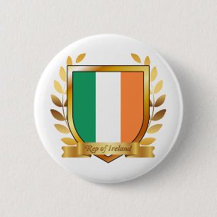 Flagge der Republik Irland Schild Button