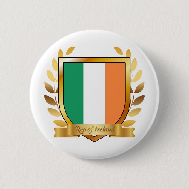 Flagge der Republik Irland Schild Button (Vorderseite)