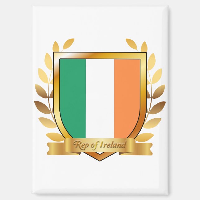 Flagge der Republik Irland Schild Magnet (Vorderseite)