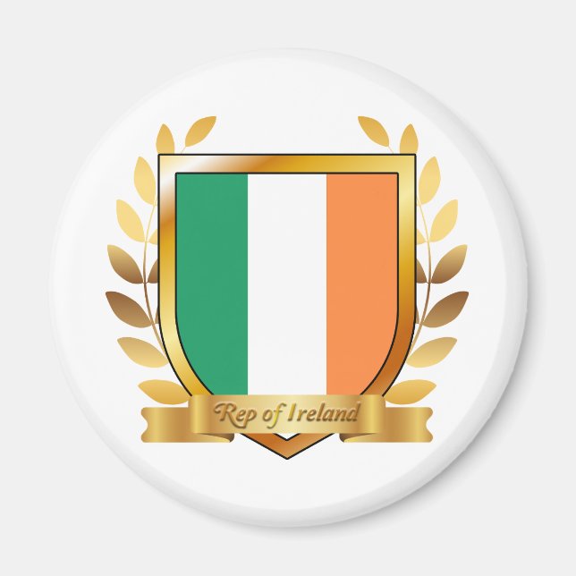 Flagge der Republik Irland Schild Magnet (Vorne)