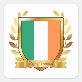 Flagge der Republik Irland Schild Quadratischer Aufkleber