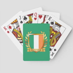 Flagge der Republik Irland Schild Spielkarten